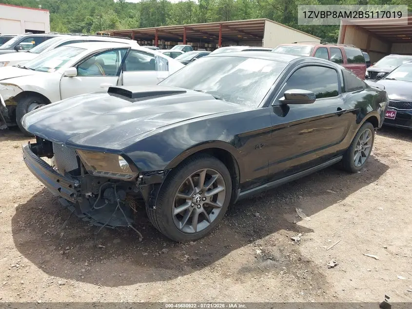 2011 Ford Mustang V6 Premium VIN: 1ZVBP8AM2B5117019 Lot: 45680922
