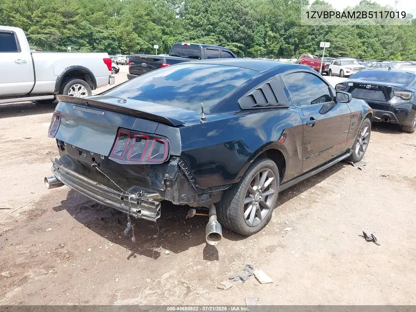 2011 Ford Mustang V6 Premium VIN: 1ZVBP8AM2B5117019 Lot: 45680922