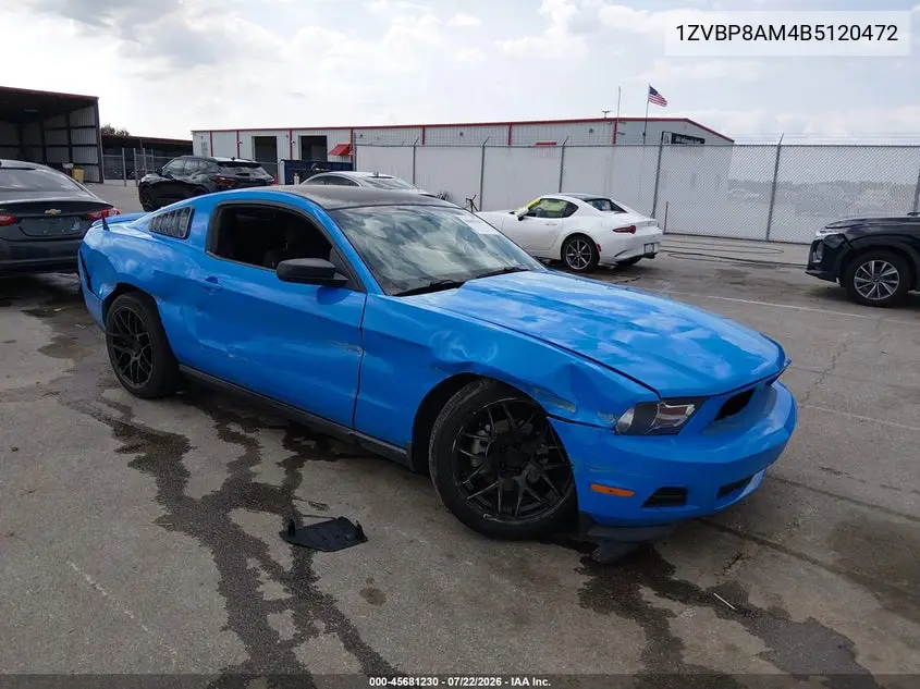 2011 Ford Mustang V6 Premium VIN: 1ZVBP8AM4B5120472 Lot: 45681230