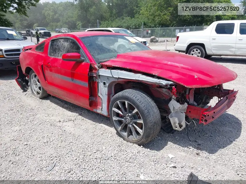 2012 Ford Mustang Gt Premium VIN: 1ZVBP8CF5C5257520 Lot: 45646264
