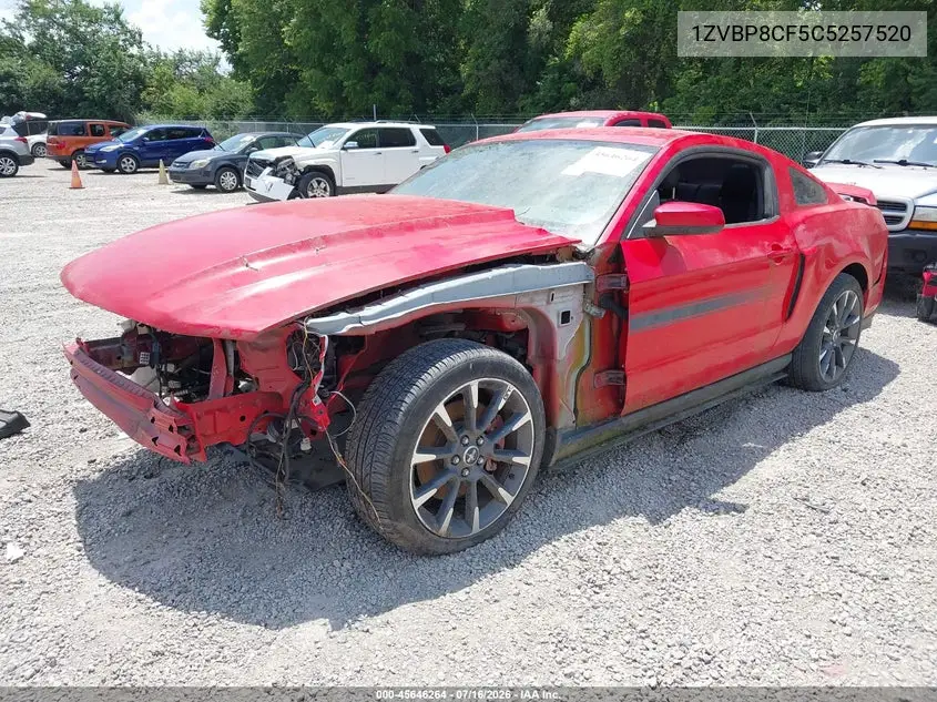 2012 Ford Mustang Gt Premium VIN: 1ZVBP8CF5C5257520 Lot: 45646264