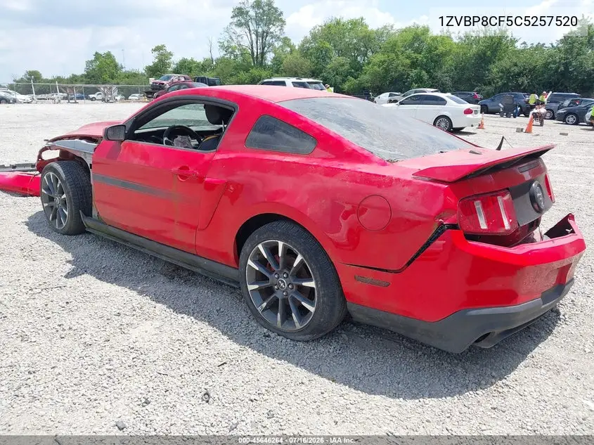 2012 Ford Mustang Gt Premium VIN: 1ZVBP8CF5C5257520 Lot: 45646264