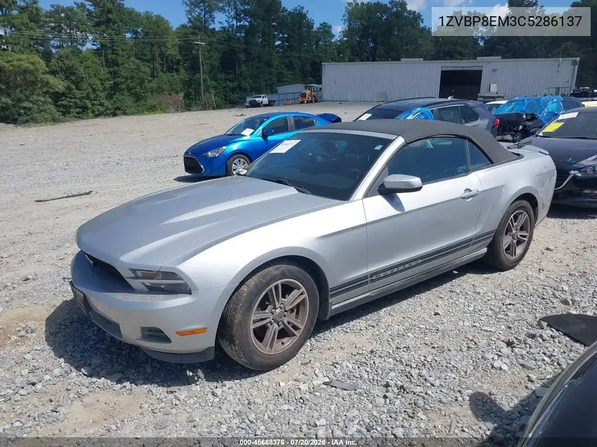 2012 Ford Mustang V6 Premium VIN: 1ZVBP8EM3C5286137 Lot: 45668376