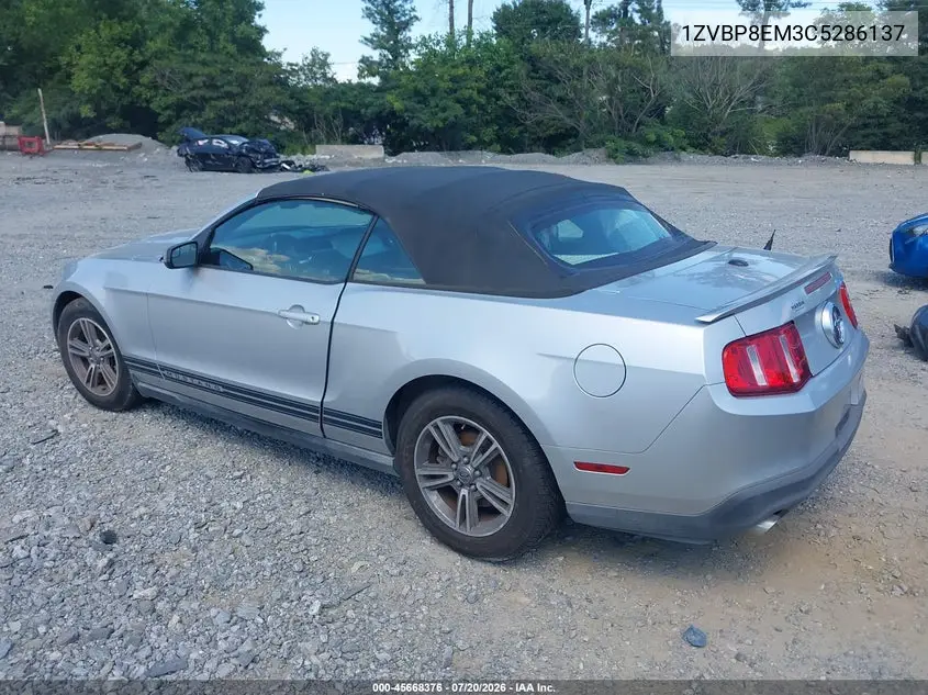 2012 Ford Mustang V6 Premium VIN: 1ZVBP8EM3C5286137 Lot: 45668376