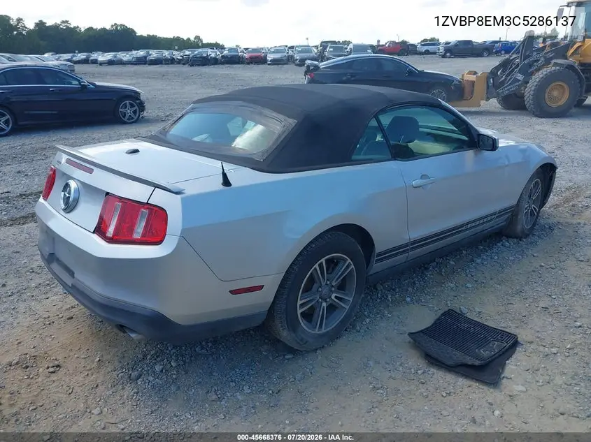 2012 Ford Mustang V6 Premium VIN: 1ZVBP8EM3C5286137 Lot: 45668376