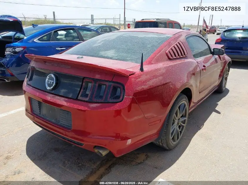 1ZVBP8CF8E5247888 2014 Ford Mustang Gt Premium