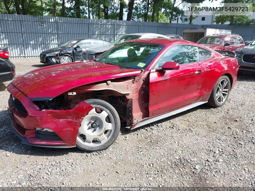 2015 Ford Mustang V6 VIN: 1FA6P8AM3F5429723 Lot: 45321762