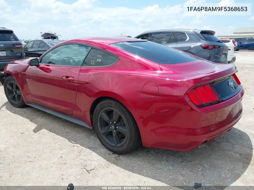 2015 Ford Mustang V6 VIN: 1FA6P8AM9F5368653 Lot: 45340426