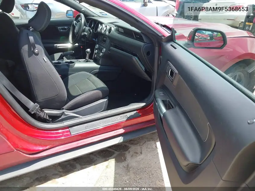 2015 Ford Mustang V6 VIN: 1FA6P8AM9F5368653 Lot: 45340426