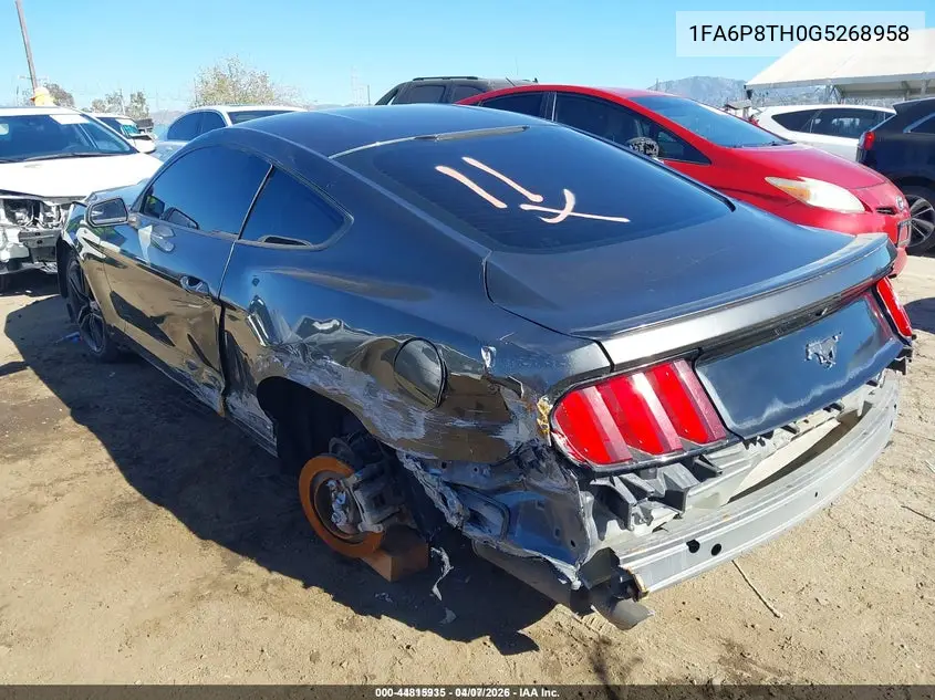1FA6P8TH0G5268958 2016 Ford Mustang Ecoboost