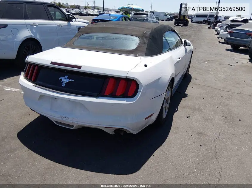 2016 Ford Mustang V6 VIN: 1FATP8EM6G5269500 Lot: 45385070