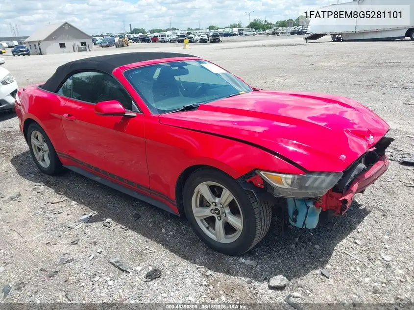 2016 Ford Mustang V6 VIN: 1FATP8EM8G5281101 Lot: 45390809