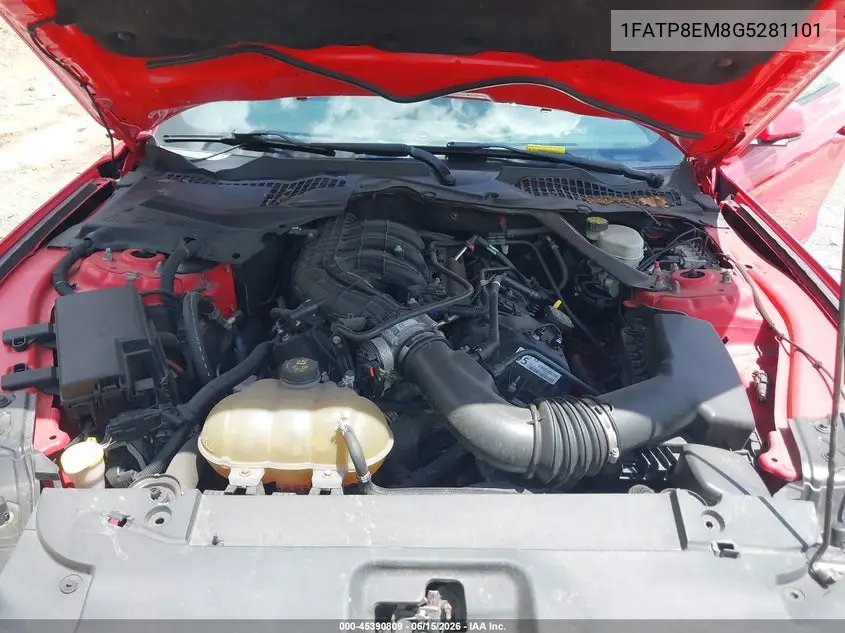 2016 Ford Mustang V6 VIN: 1FATP8EM8G5281101 Lot: 45390809