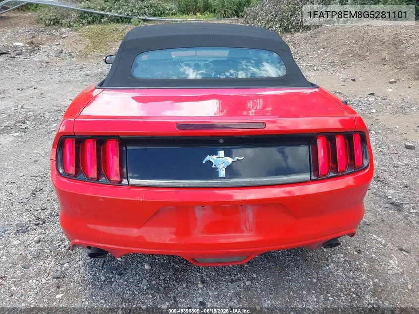 2016 Ford Mustang V6 VIN: 1FATP8EM8G5281101 Lot: 45390809