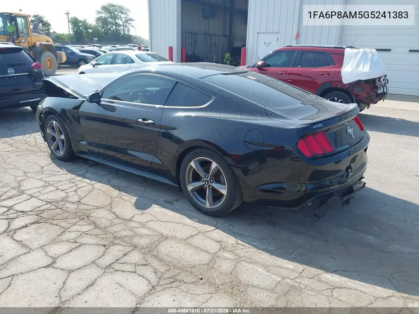 2016 Ford Mustang V6 VIN: 1FA6P8AM5G5241383 Lot: 45661610