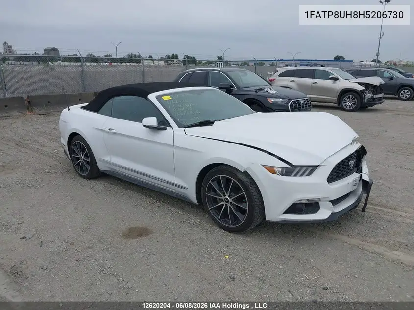 2017 Ford Mustang VIN: 1FATP8UH8H5206730 Lot: 12620204