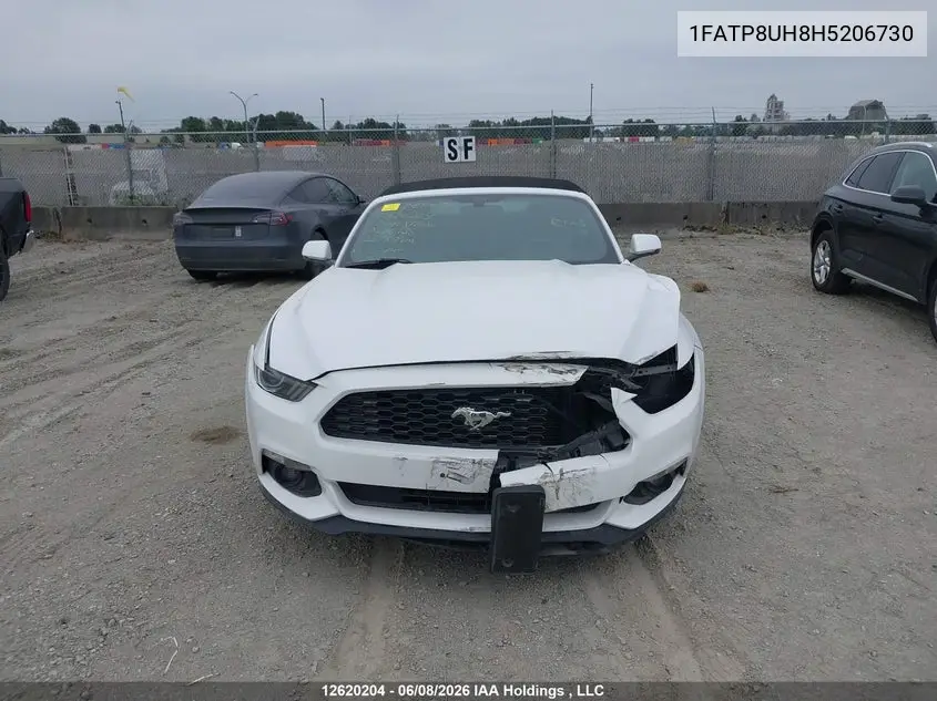 2017 Ford Mustang VIN: 1FATP8UH8H5206730 Lot: 12620204