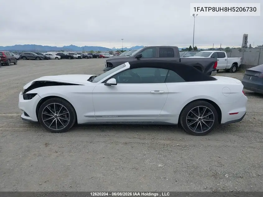 2017 Ford Mustang VIN: 1FATP8UH8H5206730 Lot: 12620204