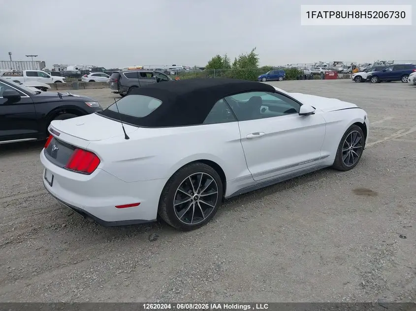 2017 Ford Mustang VIN: 1FATP8UH8H5206730 Lot: 12620204