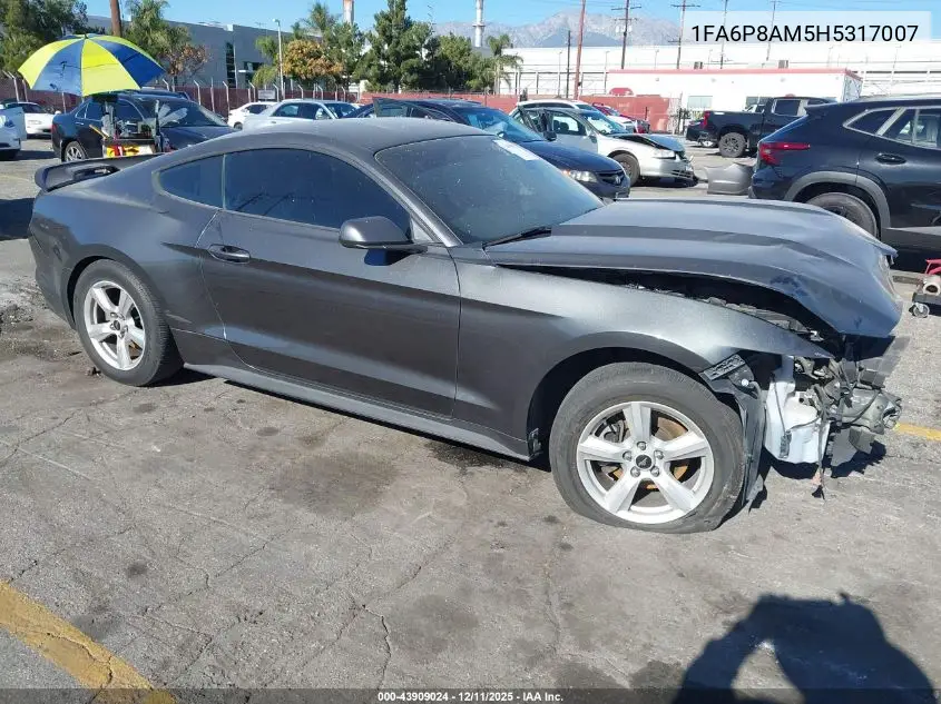 1FA6P8AM5H5317007 2017 Ford Mustang V6