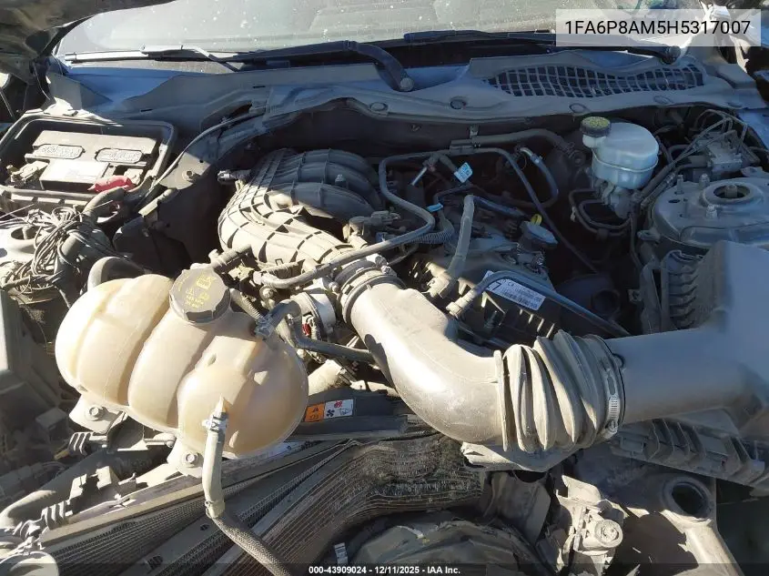 1FA6P8AM5H5317007 2017 Ford Mustang V6