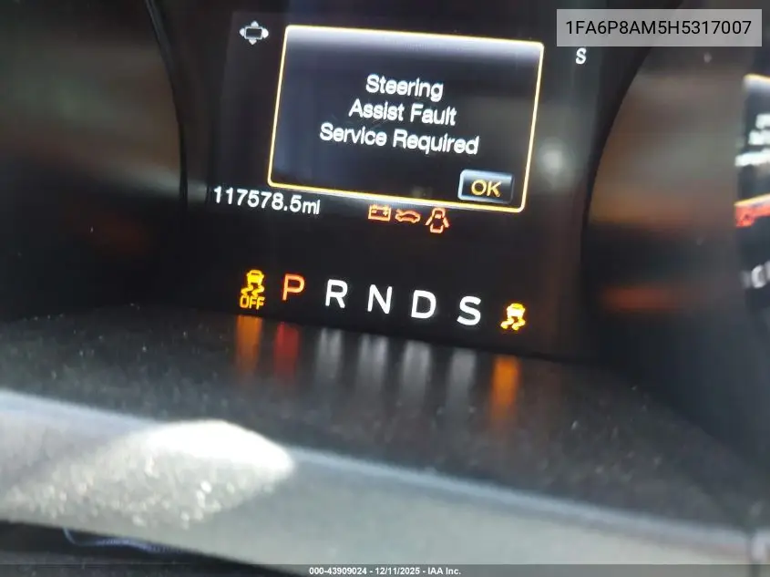 1FA6P8AM5H5317007 2017 Ford Mustang V6