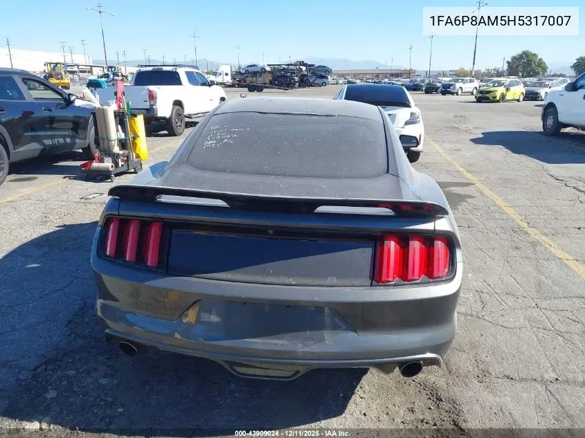 1FA6P8AM5H5317007 2017 Ford Mustang V6