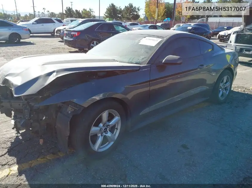 1FA6P8AM5H5317007 2017 Ford Mustang V6