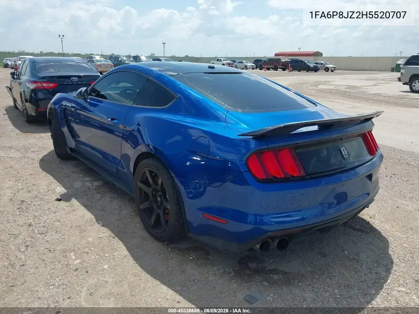 2017 Ford Shelby Gt350 VIN: 1FA6P8JZ2H5520707 Lot: 45336688