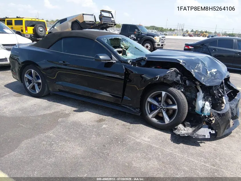 2017 Ford Mustang V6 VIN: 1FATP8EM8H5264106 Lot: 45652912