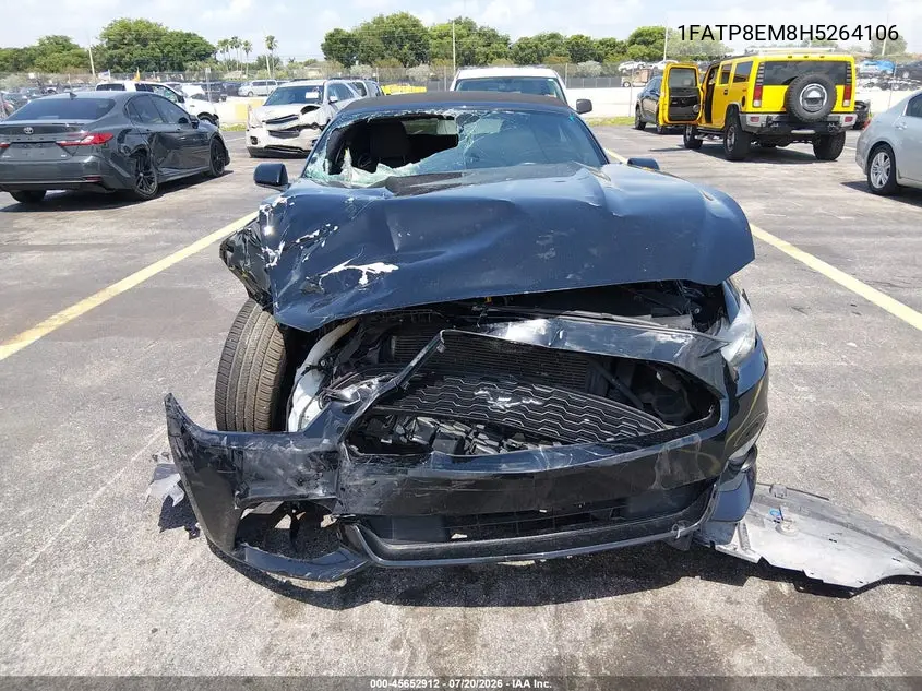 2017 Ford Mustang V6 VIN: 1FATP8EM8H5264106 Lot: 45652912