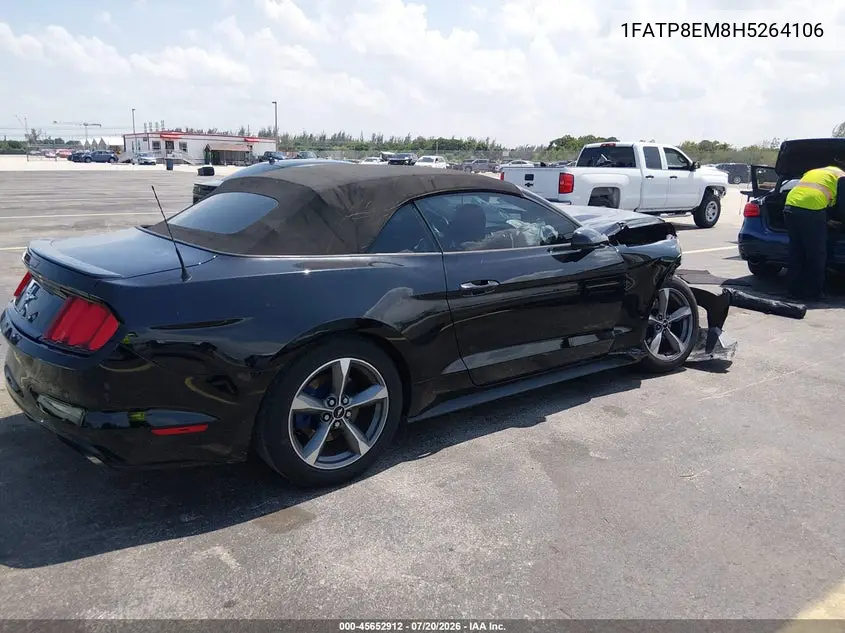 2017 Ford Mustang V6 VIN: 1FATP8EM8H5264106 Lot: 45652912