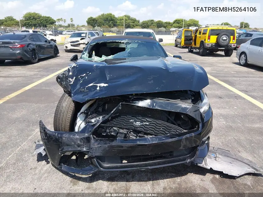 2017 Ford Mustang V6 VIN: 1FATP8EM8H5264106 Lot: 45652912