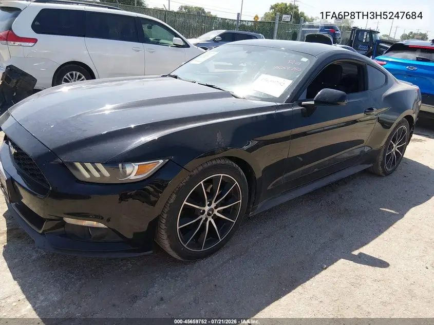 2017 Ford Mustang Ecoboost VIN: 1FA6P8TH3H5247684 Lot: 45659752