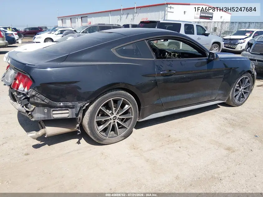 2017 Ford Mustang Ecoboost VIN: 1FA6P8TH3H5247684 Lot: 45659752