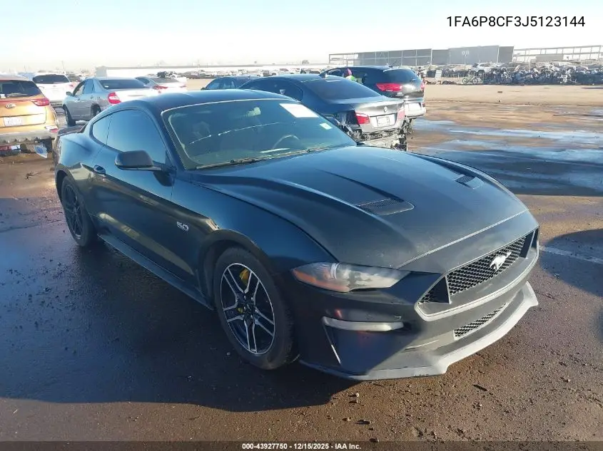 1FA6P8CF3J5123144 2018 Ford Mustang Gt