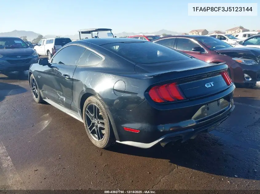 1FA6P8CF3J5123144 2018 Ford Mustang Gt