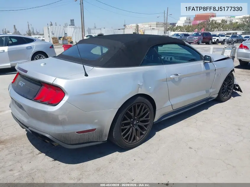 2018 Ford Mustang Gt Premium VIN: 1FATP8FF8J5177330 Lot: 45330839