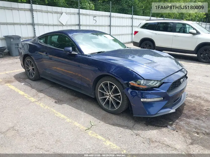 2018 Ford Mustang Ecoboost VIN: 1FA6P8TH5J5180009 Lot: 45512155