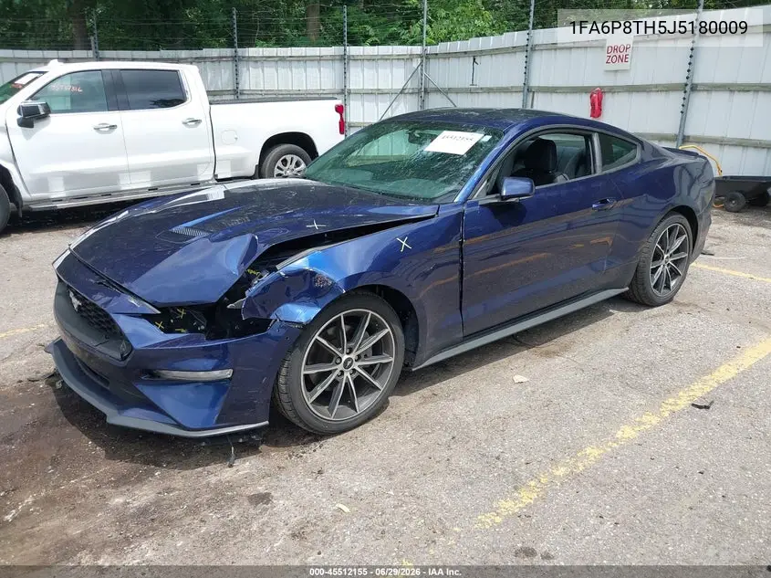 2018 Ford Mustang Ecoboost VIN: 1FA6P8TH5J5180009 Lot: 45512155