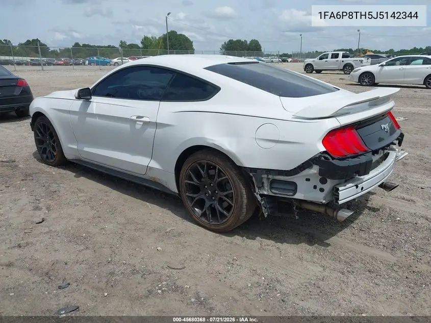 2018 Ford Mustang Ecoboost VIN: 1FA6P8TH5J5142344 Lot: 45680368