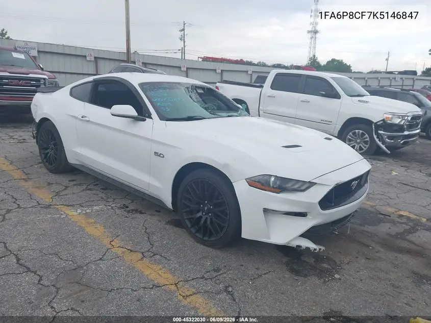 2019 Ford Mustang Gt VIN: 1FA6P8CF7K5146847 Lot: 45322030