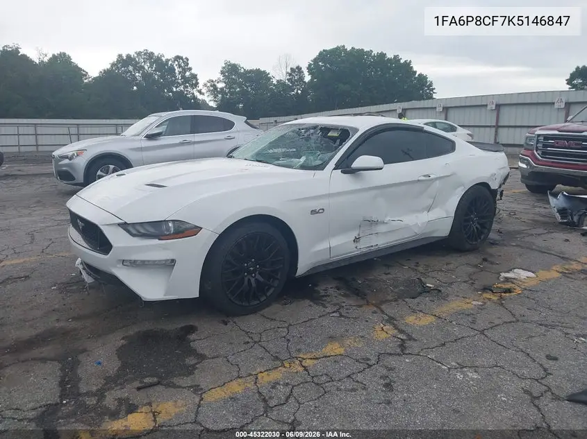 2019 Ford Mustang Gt VIN: 1FA6P8CF7K5146847 Lot: 45322030