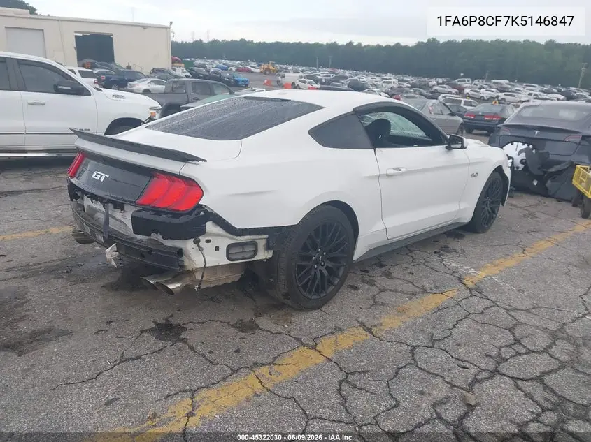 2019 Ford Mustang Gt VIN: 1FA6P8CF7K5146847 Lot: 45322030