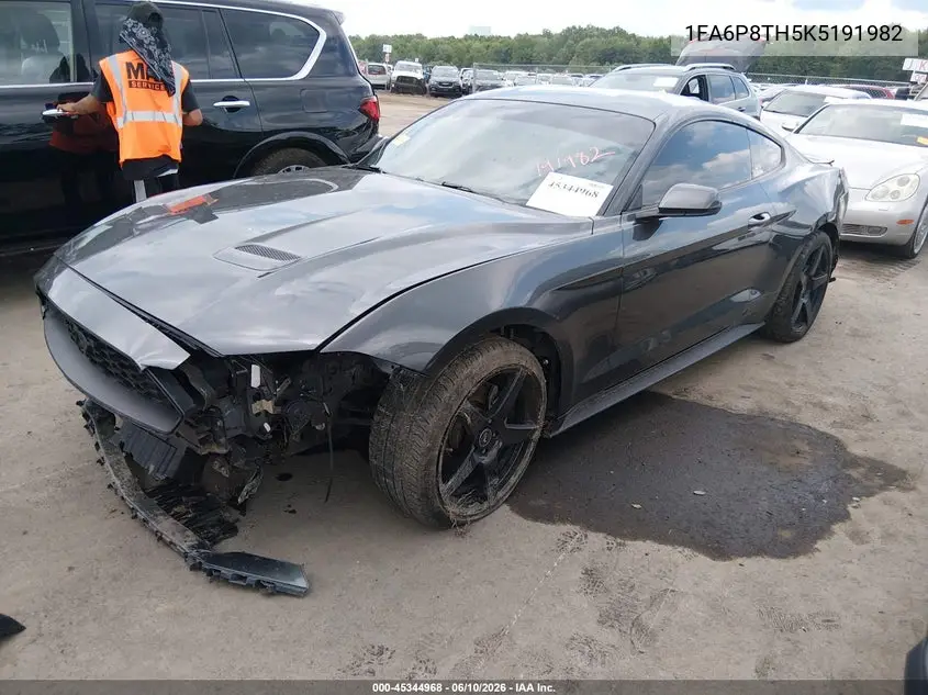 2019 Ford Mustang Ecoboost VIN: 1FA6P8TH5K5191982 Lot: 45344968