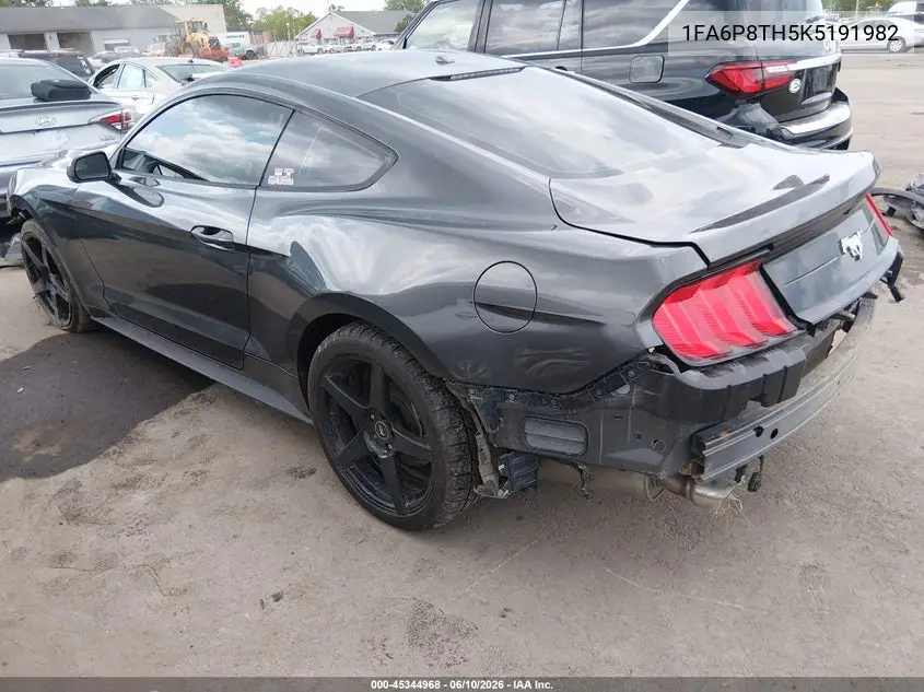 2019 Ford Mustang Ecoboost VIN: 1FA6P8TH5K5191982 Lot: 45344968