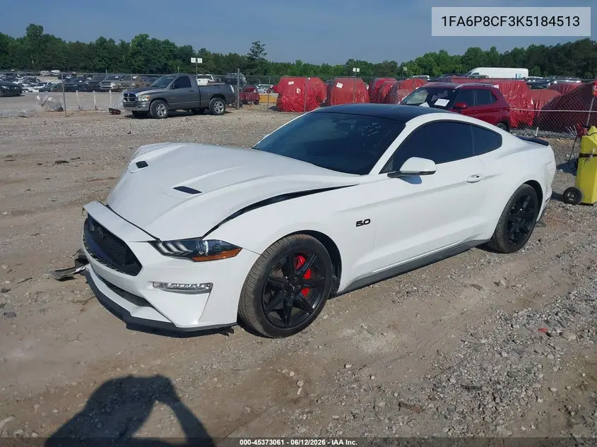 2019 Ford Mustang Gt Premium VIN: 1FA6P8CF3K5184513 Lot: 45373061