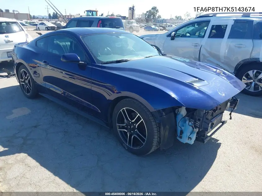 2019 Ford Mustang Ecoboost Premium VIN: 1FA6P8TH7K5143674 Lot: 45408006