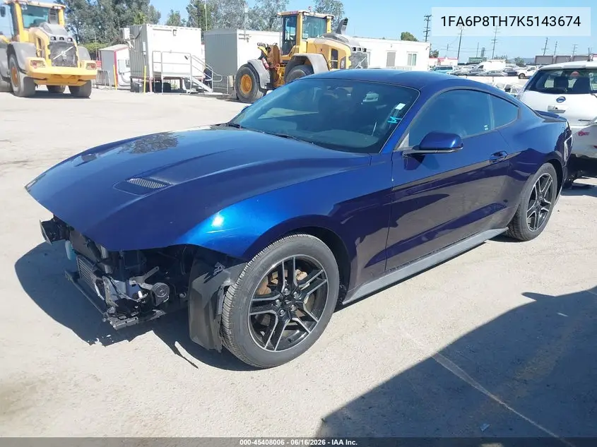 2019 Ford Mustang Ecoboost Premium VIN: 1FA6P8TH7K5143674 Lot: 45408006