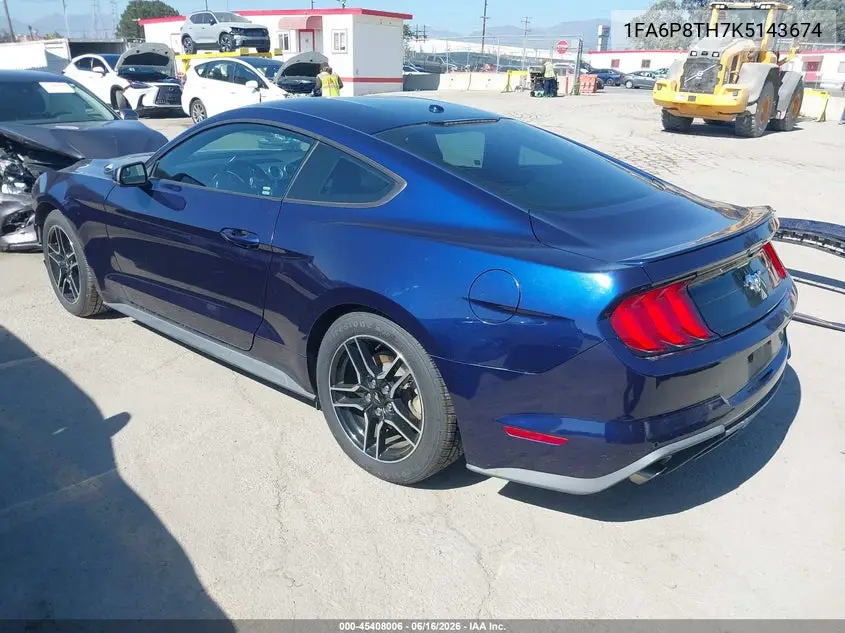 2019 Ford Mustang Ecoboost Premium VIN: 1FA6P8TH7K5143674 Lot: 45408006